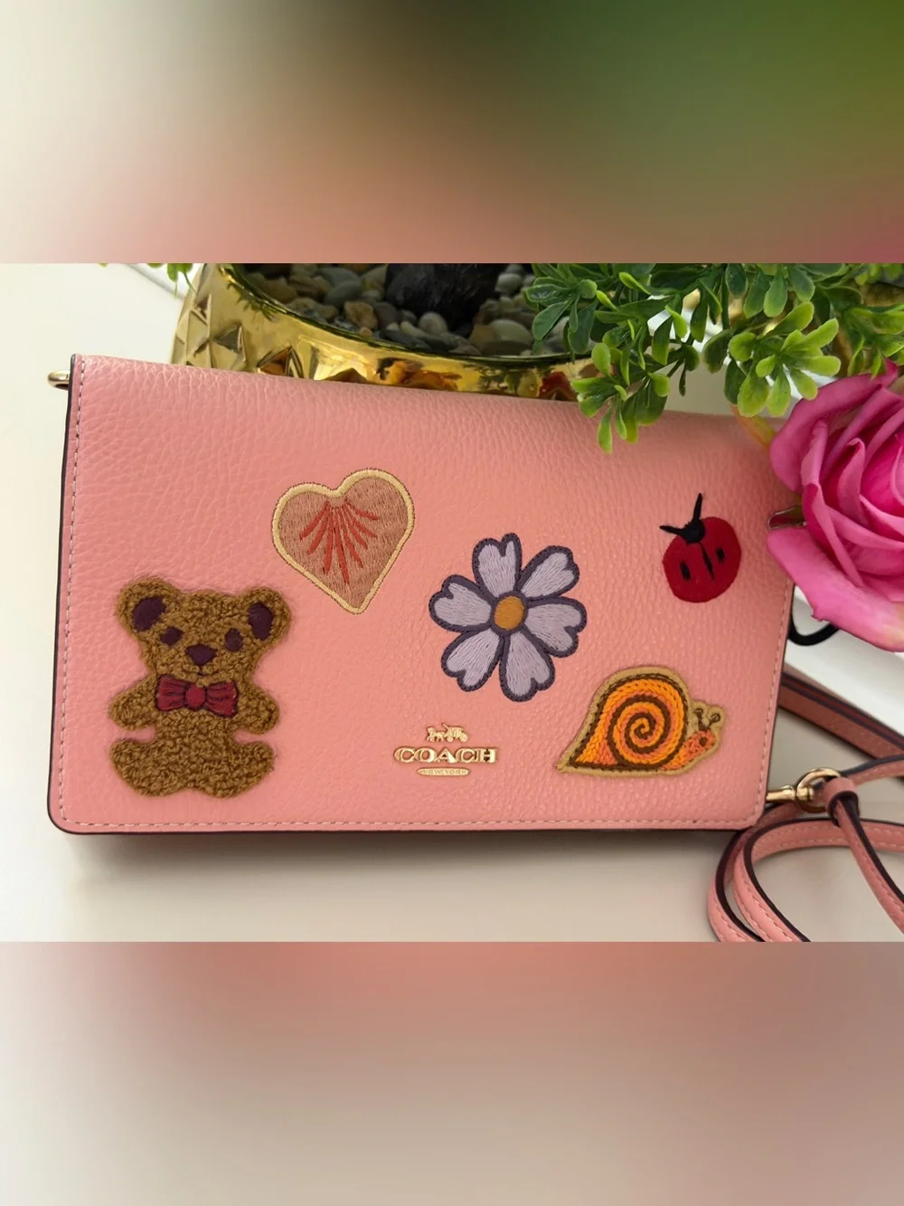 Coach pink leather